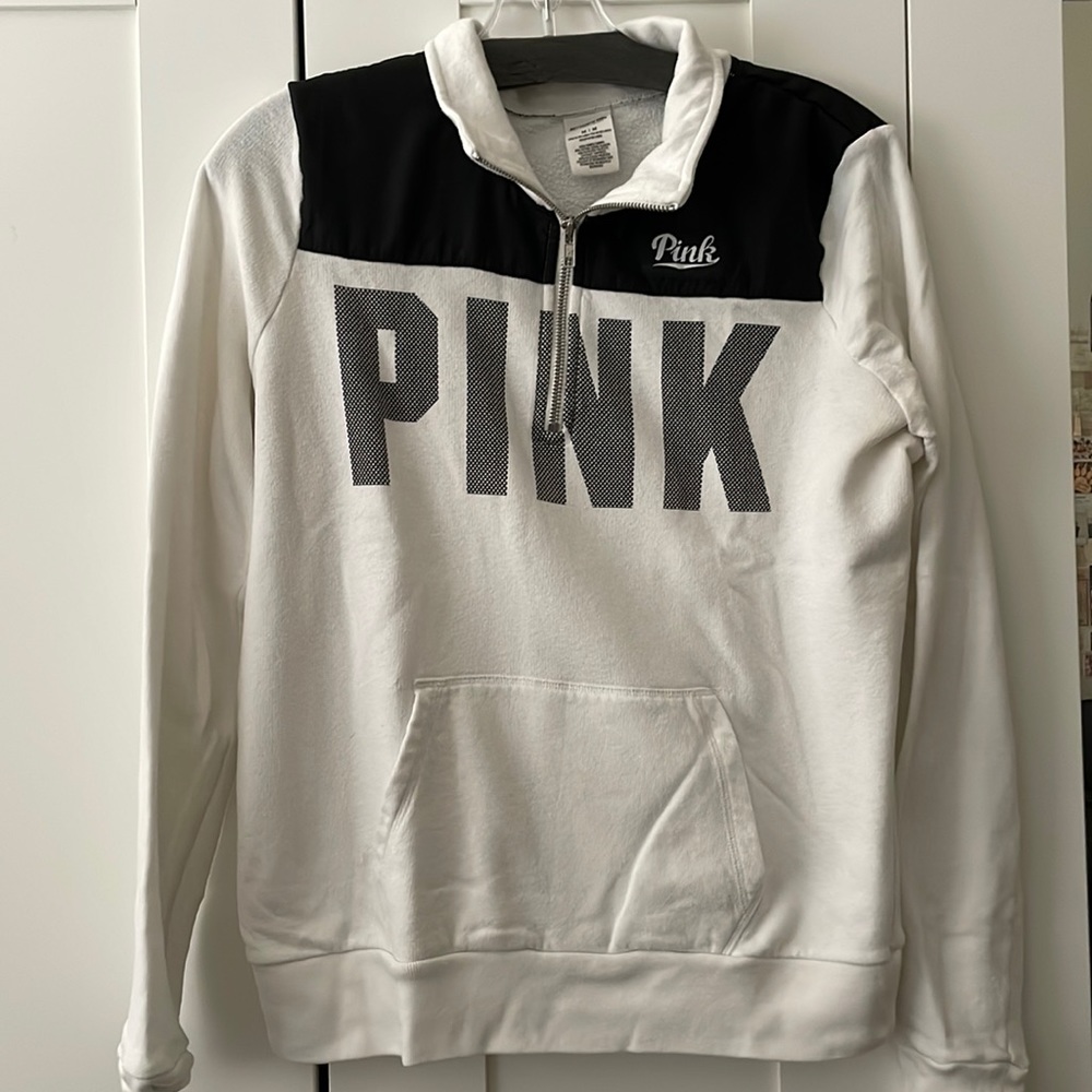Victoria’s Secret PINK White Quarter Zip